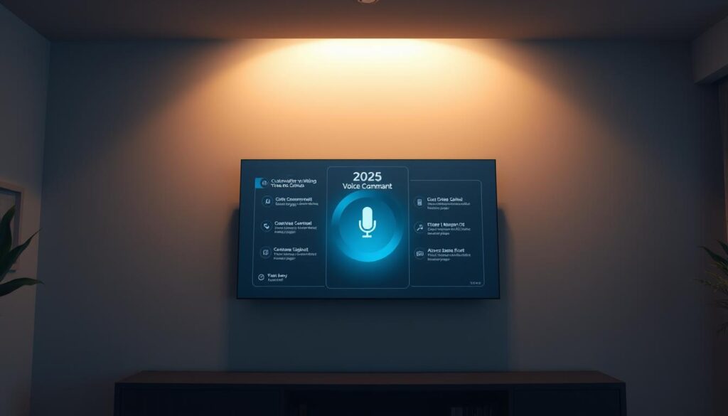 A sleek, minimalist voice assistant interface floats in a dimly lit, futuristic setting. The display features a smooth, holographic control panel with customizable voice commands, gesture-based controls, and advanced digital assistant capabilities. Ambient lighting creates a warm, natural ambiance, while subtle 3D effects suggest a depth and immersion beyond the flat screen. The overall aesthetic conveys a sense of sophistication and cutting-edge technology, hinting at the assistant's remarkable new features and abilities to enhance the user experience in 2025. A sleek, minimalist voice assistant interface floats in a dimly lit, futuristic setting. The display features a smooth, holographic control panel with customizable voice commands, gesture-based controls, and advanced digital assistant capabilities. Ambient lighting creates a warm, natural ambiance, while subtle 3D effects suggest a depth and immersion beyond the flat screen. The overall aesthetic conveys a sense of sophistication and cutting-edge technology, hinting at the assistant's remarkable new features and abilities to enhance the user experience in 2025.
